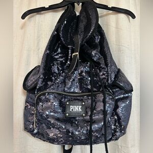 PINK Victoria's Secret Navy Sequin Backpack